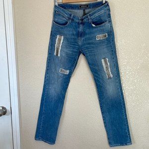 Brockenbow Designer Jeans Charlotte Boyfriend Size 28 Beaded Details